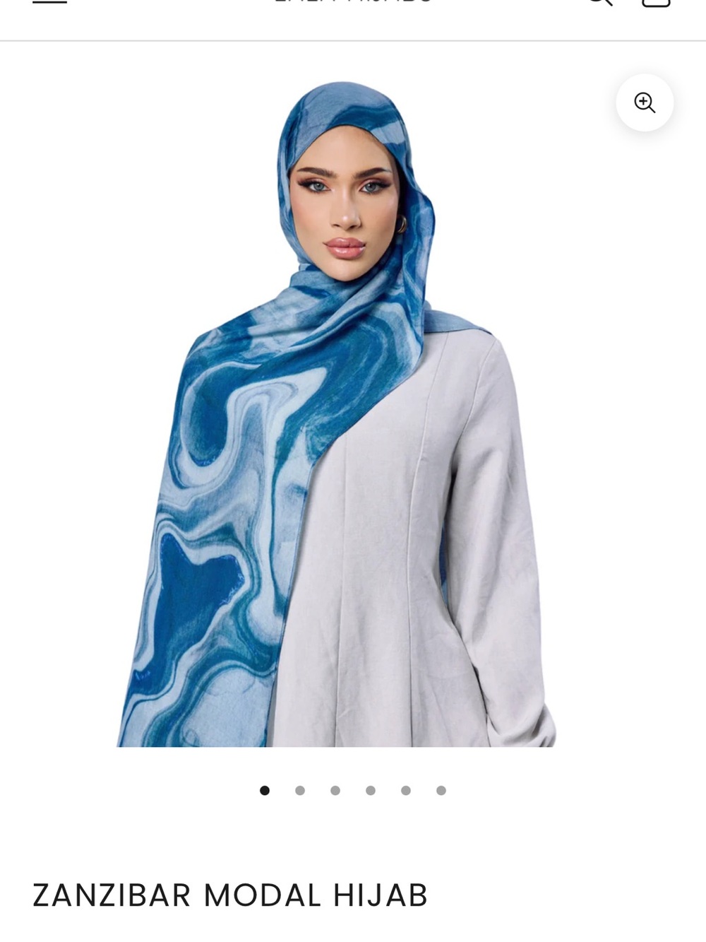 Modal Hijab - Blue Marble Print